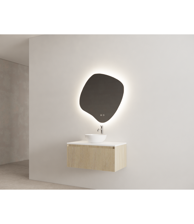 Timotheus Wastafelonderkast Ribbelfront Corn Silk 60 cm