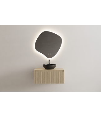 GLISS DESIGN Timotheus Wastafelonderkast Ribbelfront Corn Silk 70 cm