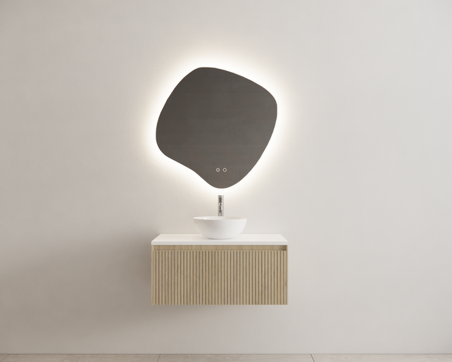 Timotheus Wastafelonderkast Ribbelfront Corn Silk 70 cm