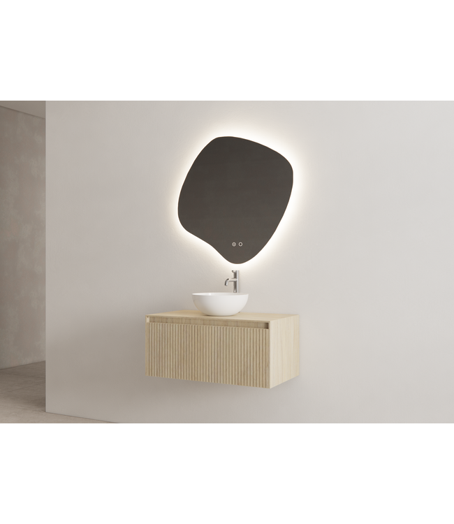 Timotheus Wastafelonderkast Ribbelfront Corn Silk 70 cm