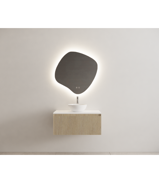 Timotheus Wastafelonderkast Ribbelfront Corn Silk 80 cm