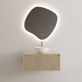 Timotheus Wastafelonderkast Ribbelfront Corn Silk 80 cm