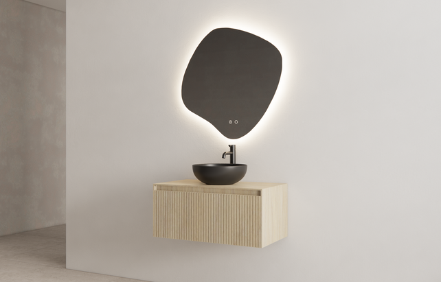 Timotheus Wastafelonderkast Ribbelfront Corn Silk 90 cm