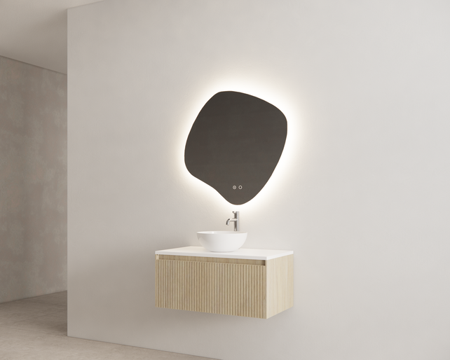 Timotheus Wastafelonderkast Ribbelfront Corn Silk 90 cm