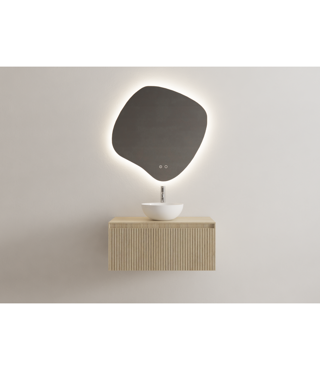 GLISS DESIGN Timotheus Wastafelonderkast Ribbelfront Corn Silk 90 cm