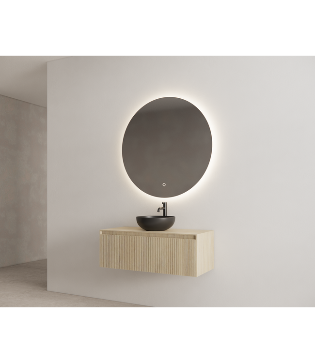 Timotheus Wastafelonderkast Ribbelfront Corn Silk 100 cm