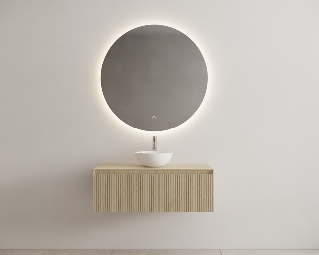 Timotheus Wastafelonderkast Ribbelfront Corn Silk 100 cm