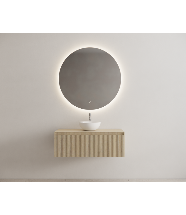 Timotheus Wastafelonderkast Ribbelfront Corn Silk 100 cm