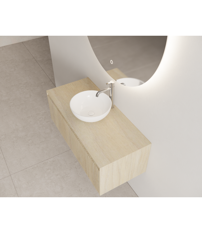 Timotheus Wastafelonderkast Ribbelfront Corn Silk 100 cm