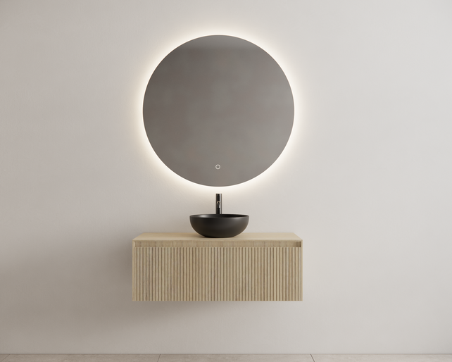 Timotheus Wastafelonderkast Ribbelfront Corn Silk 100 cm