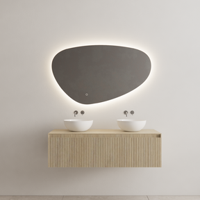 Timotheus Wastafelonderkast Ribbelfront Corn Silk 120 cm 1 lade