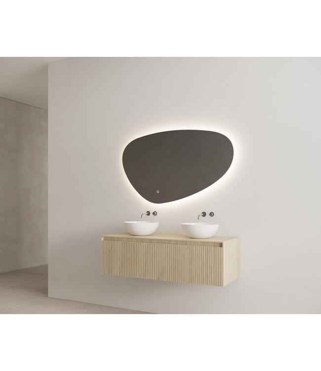 Timotheus Wastafelonderkast Ribbelfront Corn Silk 120 cm 1 lade