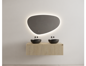 Timotheus Wastafelonderkast Ribbelfront Corn Silk 140 cm 1 lade