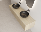 Timotheus Wastafelonderkast Ribbelfront Corn Silk 160 cm 2 lades