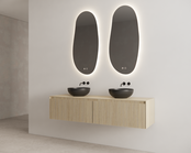 Timotheus Wastafelonderkast Ribbelfront Corn Silk 160 cm 2 lades