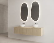 Timotheus Wastafelonderkast Ribbelfront Corn Silk 160 cm 2 lades