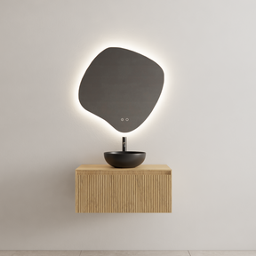 Timotheus Wastafelonderkast Ribbelfront Castle Brown 60 cm