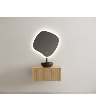 GLISS DESIGN Timotheus Wastafelonderkast Ribbelfront Castle Brown 60 cm