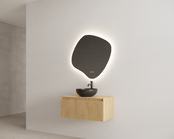 Timotheus Wastafelonderkast Ribbelfront Castle Brown 70 cm