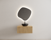 Timotheus Wastafelonderkast Ribbelfront Castle Brown 80 cm