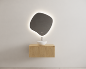 Timotheus Wastafelonderkast Ribbelfront Castle Brown 80 cm