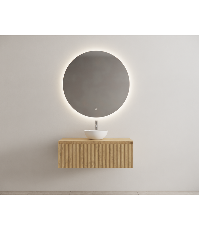 GLISS DESIGN Timotheus Wastafelonderkast Ribbelfront Castle Brown 100 cm