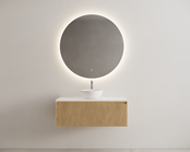 Timotheus Wastafelonderkast Ribbelfront Castle Brown 100 cm