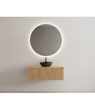 GLISS DESIGN Timotheus Wastafelonderkast Ribbelfront Castle Brown 100 cm