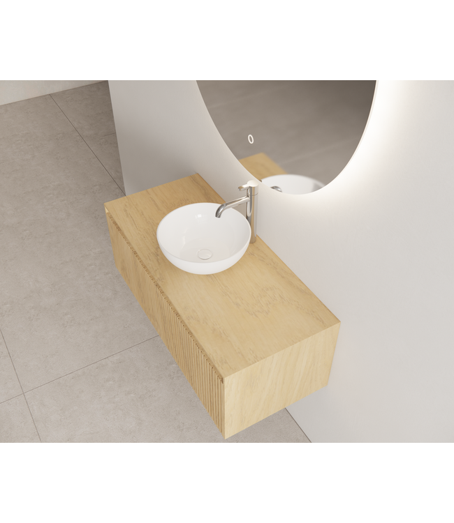 GLISS DESIGN Timotheus Wastafelonderkast Ribbelfront Castle Brown 100 cm