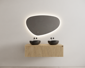 Timotheus Wastafelonderkast Ribbelfront Castle Brown 140 cm 1 lade Timotheus Wastafelonderkast Ribbelfront Castle Brown 140 cm 1 lade