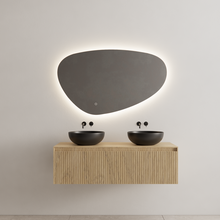 Timotheus Wastafelonderkast Ribbelfront Castle Brown 140 cm 1 lade