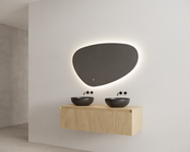 Timotheus Wastafelonderkast Ribbelfront Castle Brown 140 cm 1 lade Timotheus Wastafelonderkast Ribbelfront Castle Brown 140 cm 1 lade