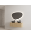 Timotheus Wastafelonderkast Ribbelfront Castle Brown 140 cm 1 lade
