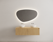 Timotheus Wastafelonderkast Ribbelfront Castle Brown 120 cm 2 lades Timotheus Wastafelonderkast Ribbelfront Castle Brown 120 cm 2 lades