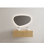 Timotheus Wastafelonderkast Ribbelfront Castle Brown 120 cm 2 lades
