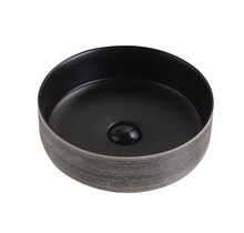 Waskom relief Turo Grijs / Zwart 36x13cm - Keramiek