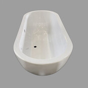 Luxe Vrijstaand Bad 182x80x58 cm Acryl Wit met dikke rand