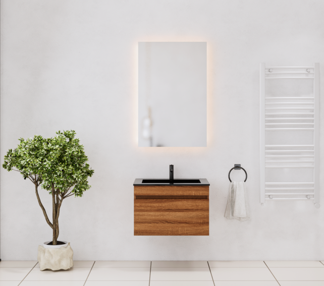 Gliss Anelius Badkamermeubel excl. Wastafel Sonoma Brown 60cm