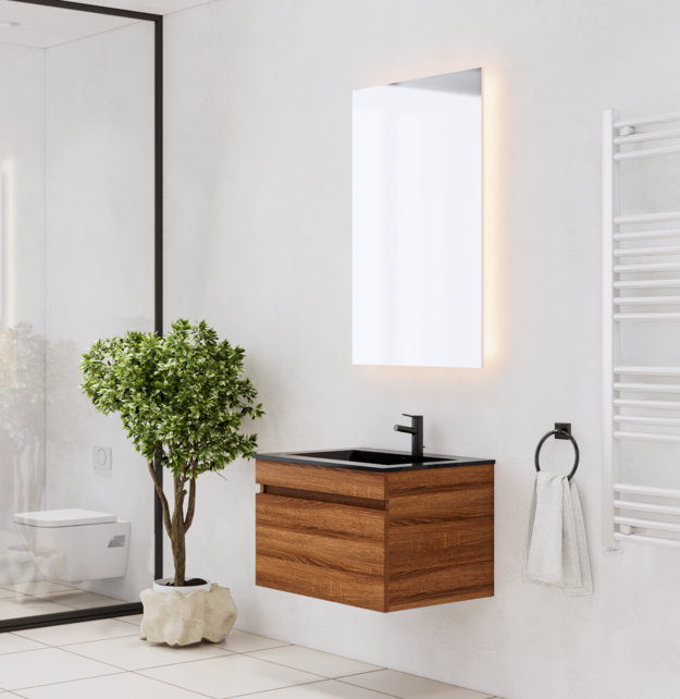 Gliss Anelius Badkamermeubel excl. Wastafel Sonoma Brown 60cm