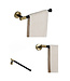 Toilet Accessoires set Ribbed Lux Zwart & Goud Toiletborstelhouder Reserverolhouder Toiletrolhouder  handdoekhaak