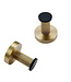 Toilet Accessoires set Ribbed Lux Zwart & Goud Toiletborstelhouder Reserverolhouder Toiletrolhouder  handdoekhaak