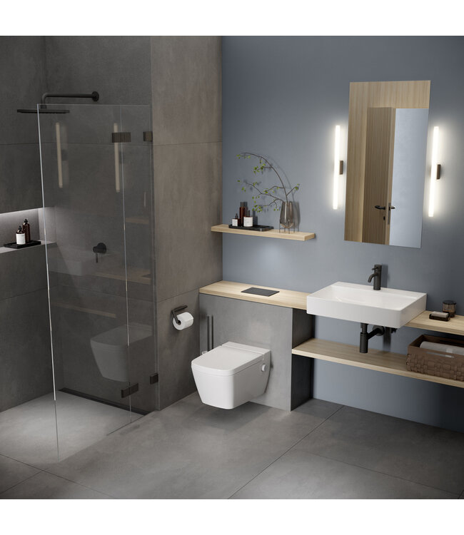TECEONE Hangtoilet met Bidet Koud (TECE 9700201) Stroomloos bidetdouche  excl. wc-bril