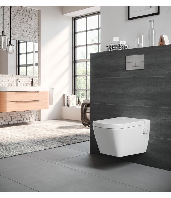TECEONE Hangtoilet met Bidet Koud (TECE 9700201) Stroomloos bidetdouche  excl. wc-bril