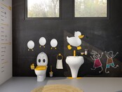 Kindersanitair Creavit Ducky Staandtoilet Compleet OA - Sanitair voor kinderen. Kindersanitair Creavit Ducky Staandtoilet Compleet OA - Sanitair voor kinderen.