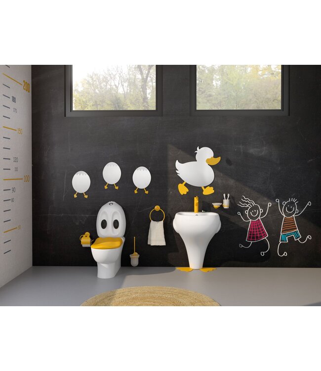 Kindersanitair Creavit Ducky Staandtoilet Compleet OA - Sanitair voor kinderen.