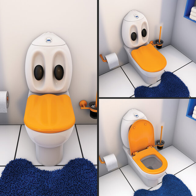 Kindersanitair Creavit Ducky Staandtoilet Compleet OA - Sanitair voor kinderen. Kindersanitair Creavit Ducky Staandtoilet Compleet OA - Sanitair voor kinderen.