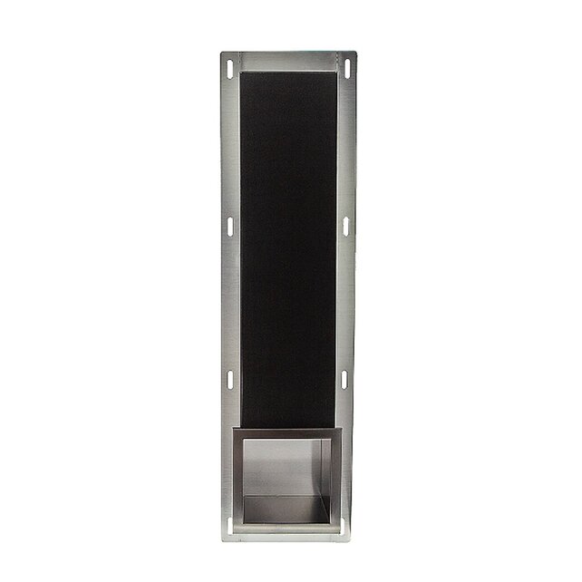 Inbouw Toiletrolhouder Gun Metal 66x14x12cm Reserverolhouder RVS