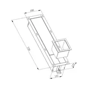 Inbouw Toiletrolhouder Mat Zwart 66x14x12cm Reserverolhouder RVS Inbouw Toiletrolhouder Mat Zwart 66x14x12cm Reserverolhouder RVS