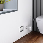 Inbouw Toiletrolhouder Mat Zwart 66x14x12cm Reserverolhouder RVS Inbouw Toiletrolhouder Mat Zwart 66x14x12cm Reserverolhouder RVS