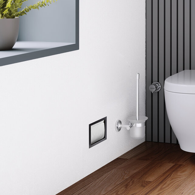Inbouw Toiletrolhouder Mat Zwart 66x14x12cm Reserverolhouder RVS Inbouw Toiletrolhouder Mat Zwart 66x14x12cm Reserverolhouder RVS